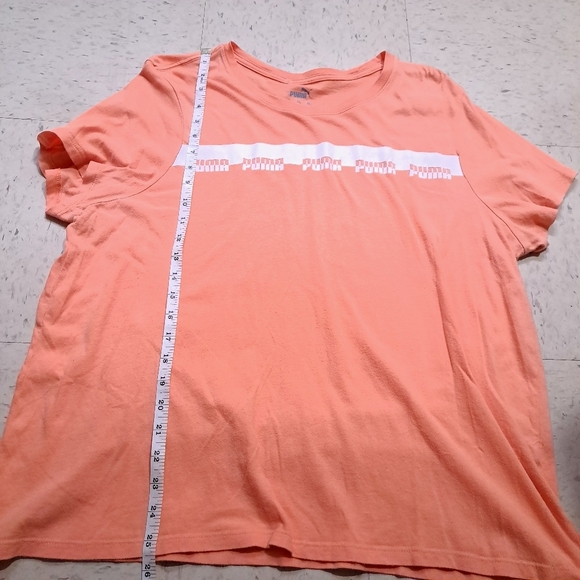 PUMA | Women's coral pink Casual logo graphic T shirt - Picture 6 of 7